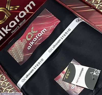 black cotton plain suit