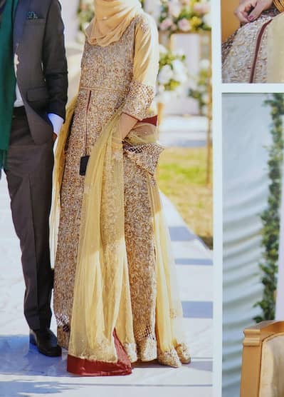 valima bridal dress in gold