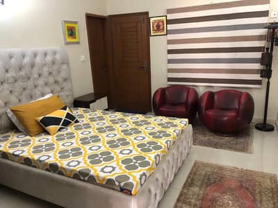 Furnished one bedroom attached washroom for rent in Clifton block 5
