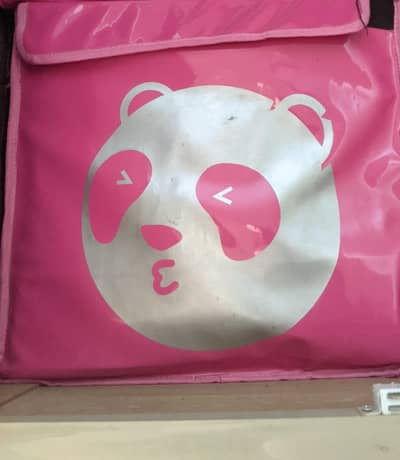 Food panda delivery rider bag