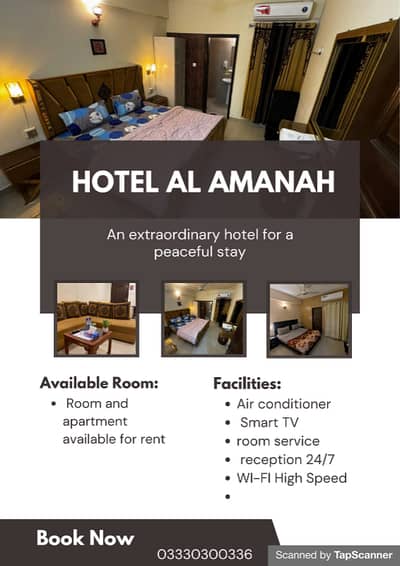 ONE BED TVL/KITCHEN AVAILABLE FOR RENT ON DAILY BASIS IN ISLAMABAD