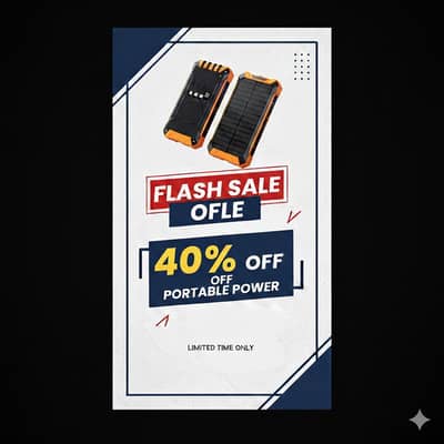 Solar Wireless powerbank 30000 With LED Flashlight portable phone