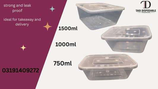 Takeaway Food Boxes | Strong & Leak Proof Containers | Bulk Available