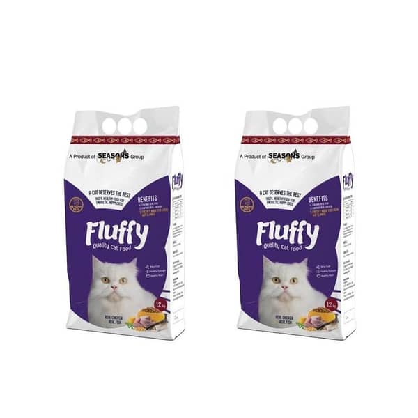 PACK Of 2 - FLUFFY CAT FOOD 1.2KG EACH PACK (Total 2.4kg)