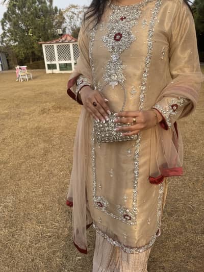 4 piece hand embroidered dress