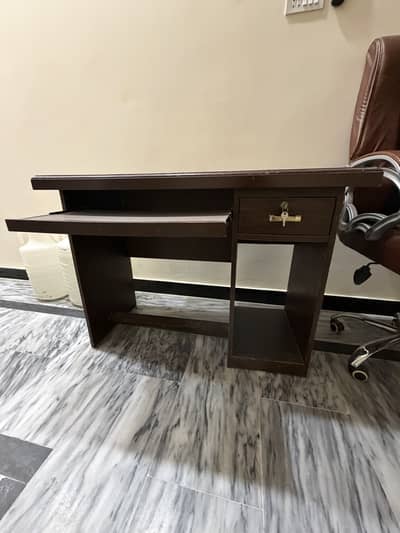 Officer Chair and Computer Table for sale