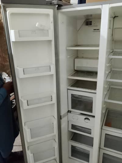 Haier double door fridge.
