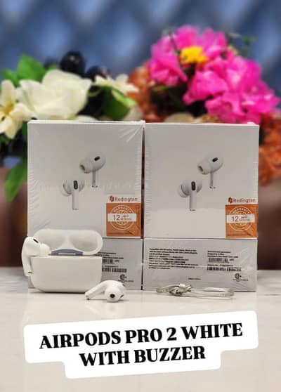 AirPods Pro 2 White with Buzzer – 12 Months Warranty