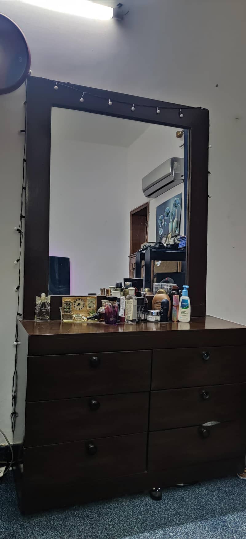 bed with side table and dressing table 1