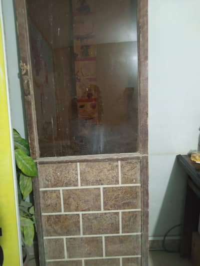 wooden doorwitith glass