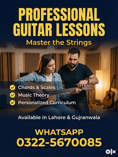 Professional Guitar Classes (Basic to Advance) - Lahore & Gujranwala
