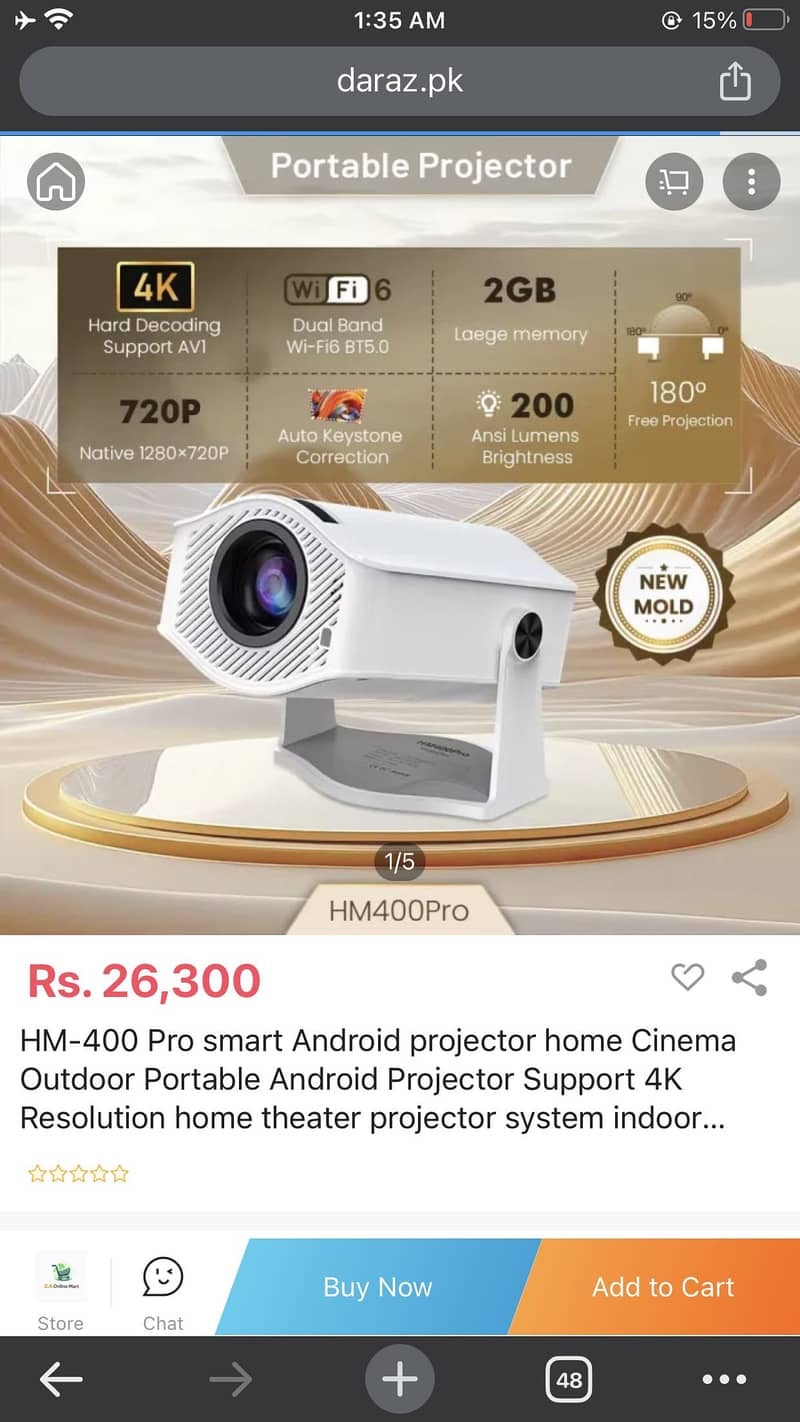 HM400pro model projector 0