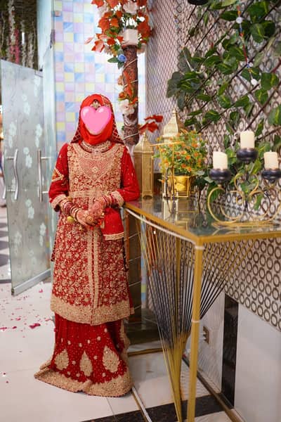 Heavy Barat Bridal Red Lehenga – Dabka Work