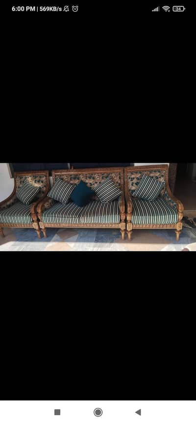 7 seater sofa set akhrot wood