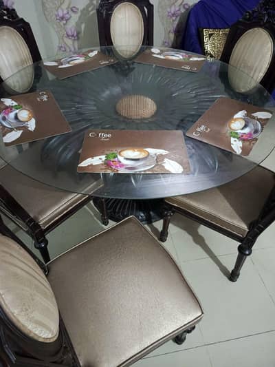 dinning table and 6chairs chnneoti wooden