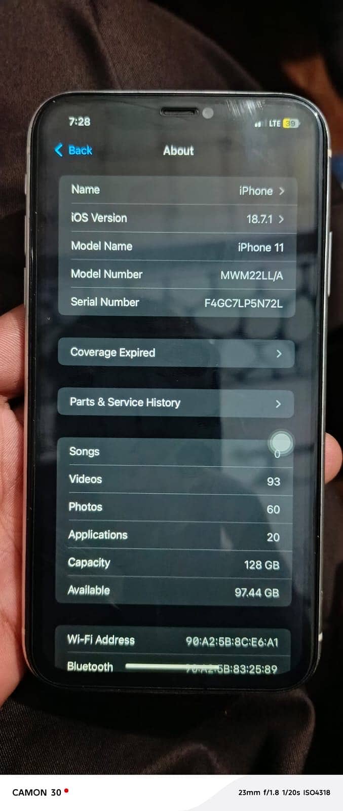 Iphone 11  (sim working) 2