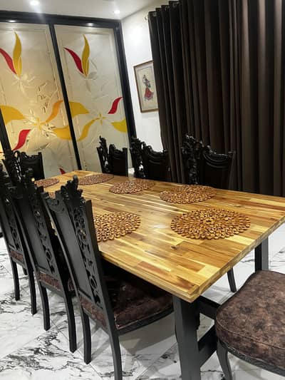 Dining Table with chairs (Imported table from ikea)