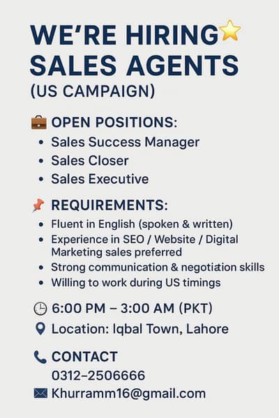 Sale Closer Required