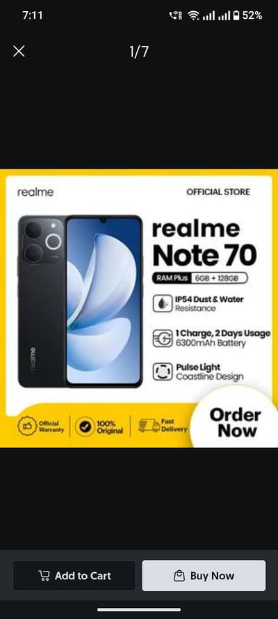 realme not 70 6 . . 128