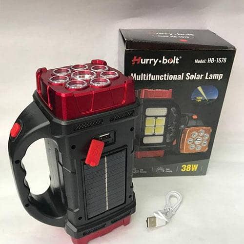 2in1 Rechargeable Solar Charging and Power Charging Camping LED Double Sided Handy Heavy Bulb Light