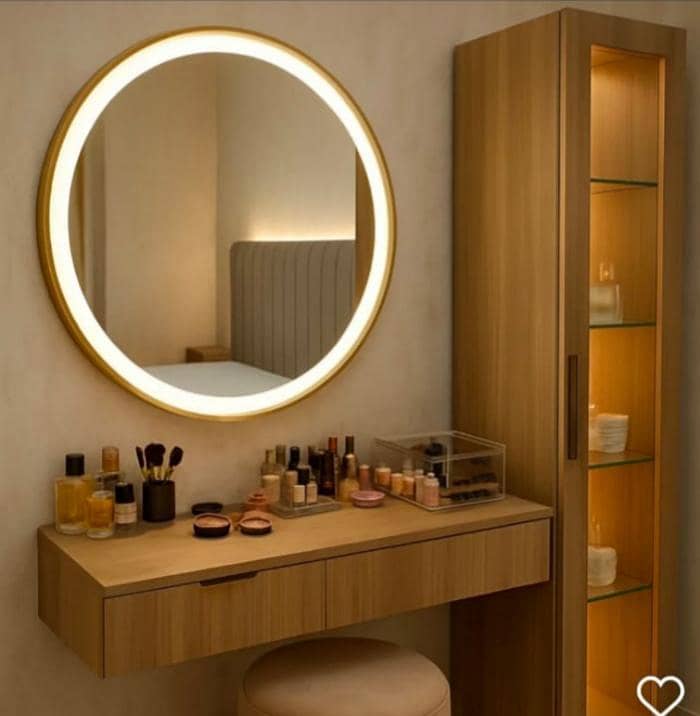 Bed, poshing  with dressing 5