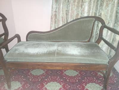 six seater wooden sofa