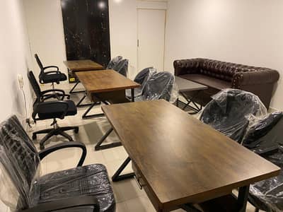 596 sqft furnished office available on rent