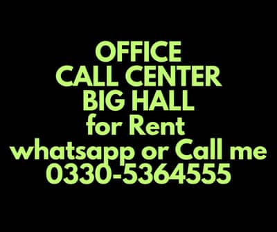 Space for office,call center,iT,Hall for rent