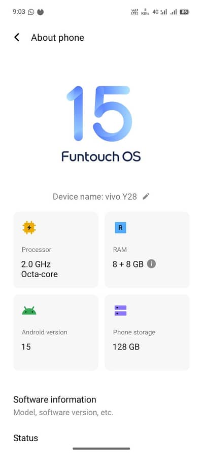vivo y28 8+8 128 exchange posiable