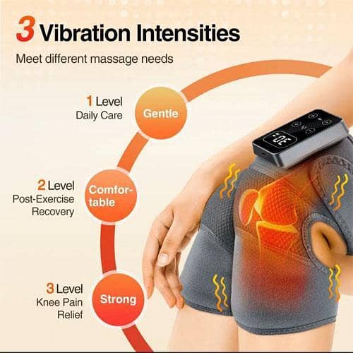 1pcs Heated Knee Masger, Knee Masger with Heat and Vibra-tion, Heating Pad for Knee, Knee Heating Pad, Heated Knee Brace
