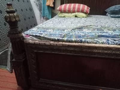 wooden bed