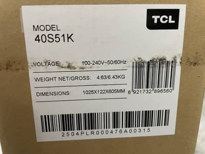 TCL 40” QLED Smart TV
