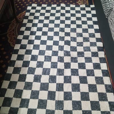 shaggy rug for black and white lovers