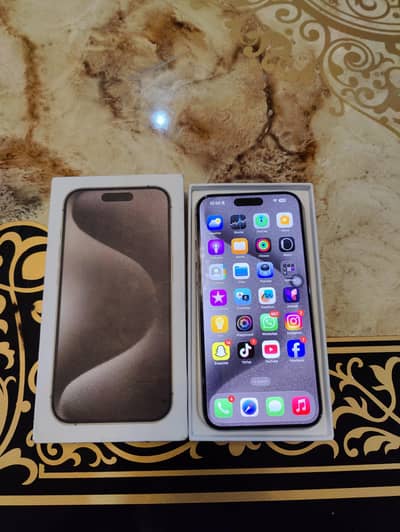 15 pro max full Sim Time 98Health 256gb Factory Unlock Waterpack 210cc