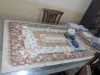 Dining table with 6 wooden sheshum chair