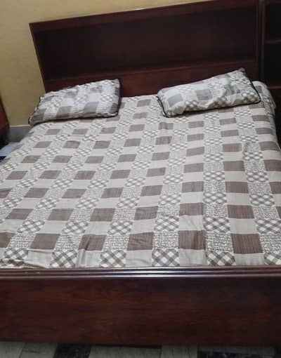 Solid Wood Bedroom Set for Sale (Used – Good Condition)