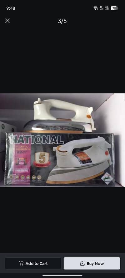 National Iron Warranty 2 years