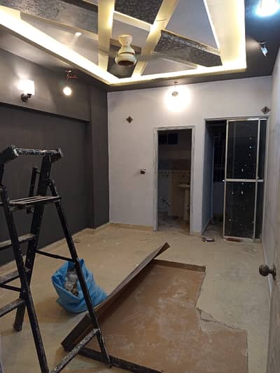 Portion For Sale 3rd Floor With Roof, 3 Bed Rooms Attached Bath And Huge Lounge + Dining Area, With Boundary wall Roof with Marble Flooring. Sub-Leased Documents