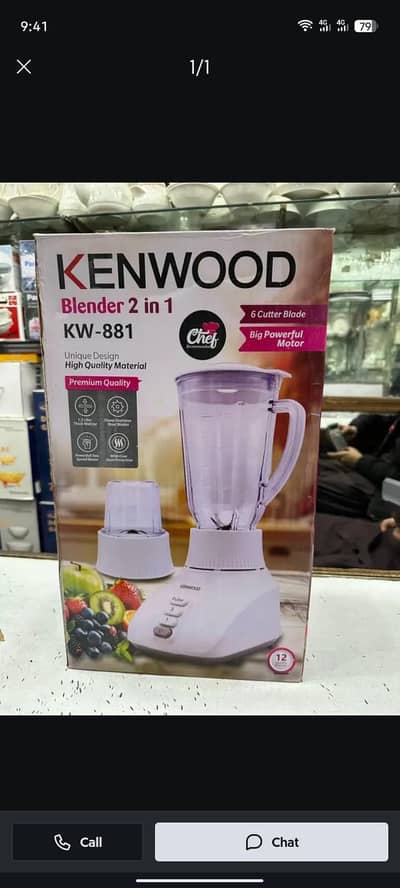 Kenwood National Panasonic Blender 2in1 Warranty 2 years