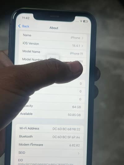 iPhone 11 64gb jv non pta 84 health 110% original pack 03024577198