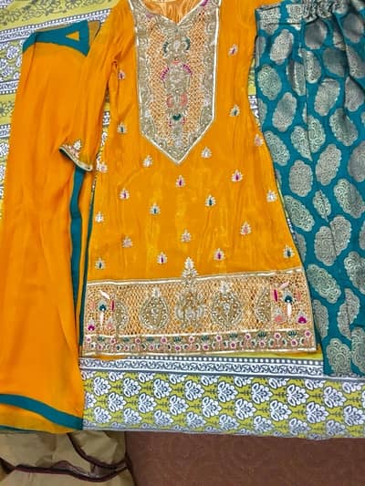 Pre Loved - Orange and Green Formal