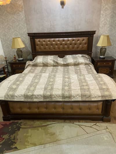 Beautiful bed set with side tables