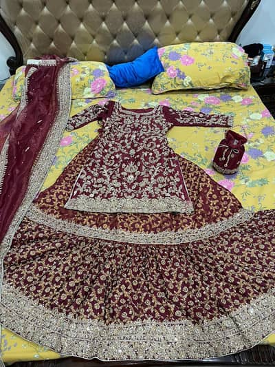 farahi bridal lehenga in halfprice