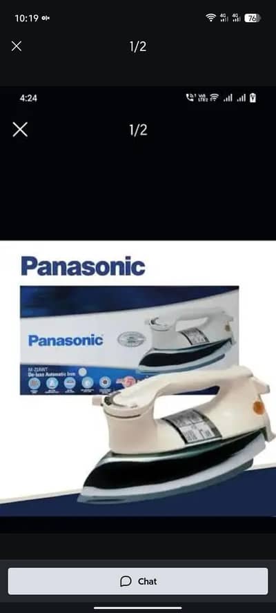 Panasonic National Dryer iron warranty 2 years