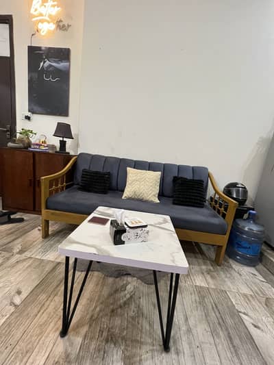 3 seater wooden modern sofa