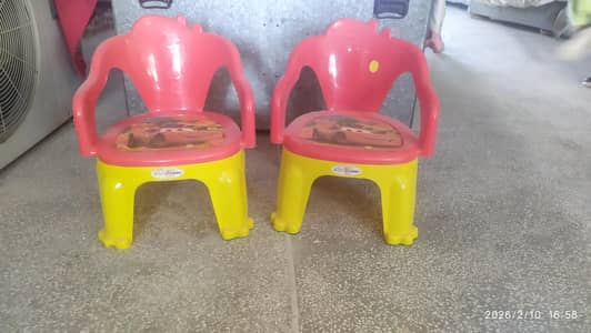 plastic cartoon chairs