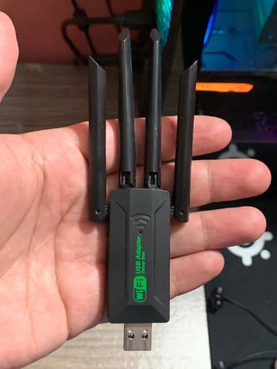 5G Wifi 4 Antenna USB Adapter Dual Band 1200Mbps 2.4GHz 5GHz