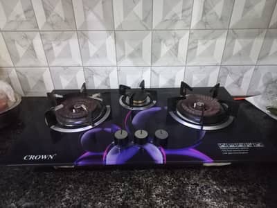 Auto ignition hob 3 burners  almost  7 month used