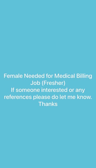 Job for Fresher