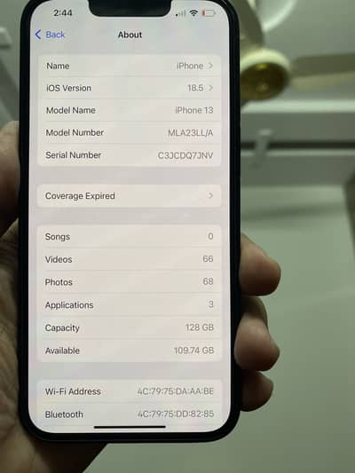 iphon 13 PTA 91BH 128GB